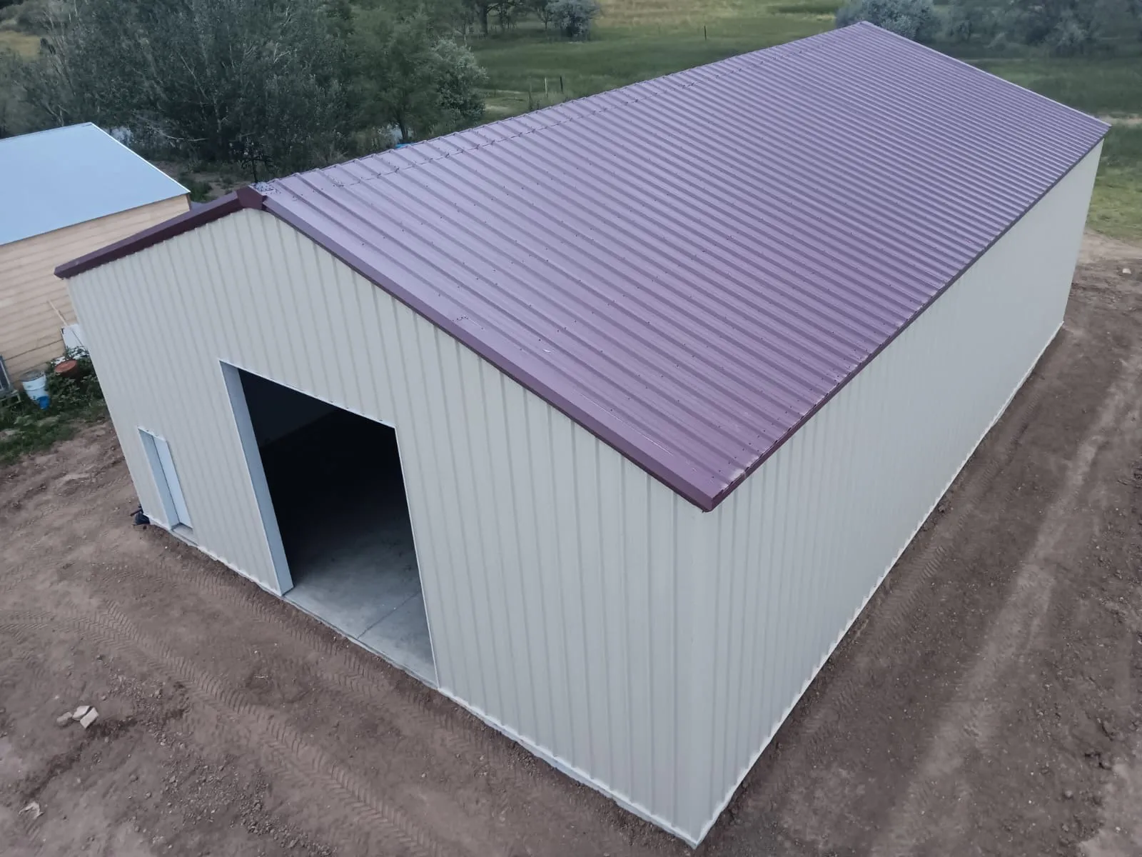 Steel agricultural storage building in La Salle, Colorado