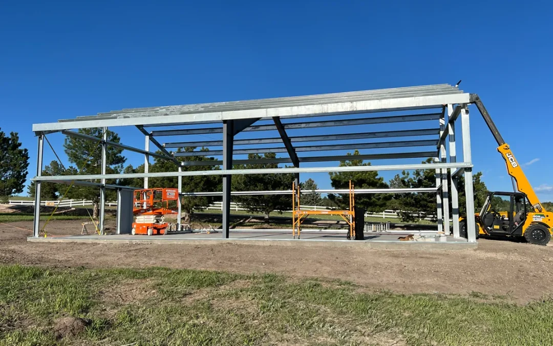 Garage steel building in Parker, CO