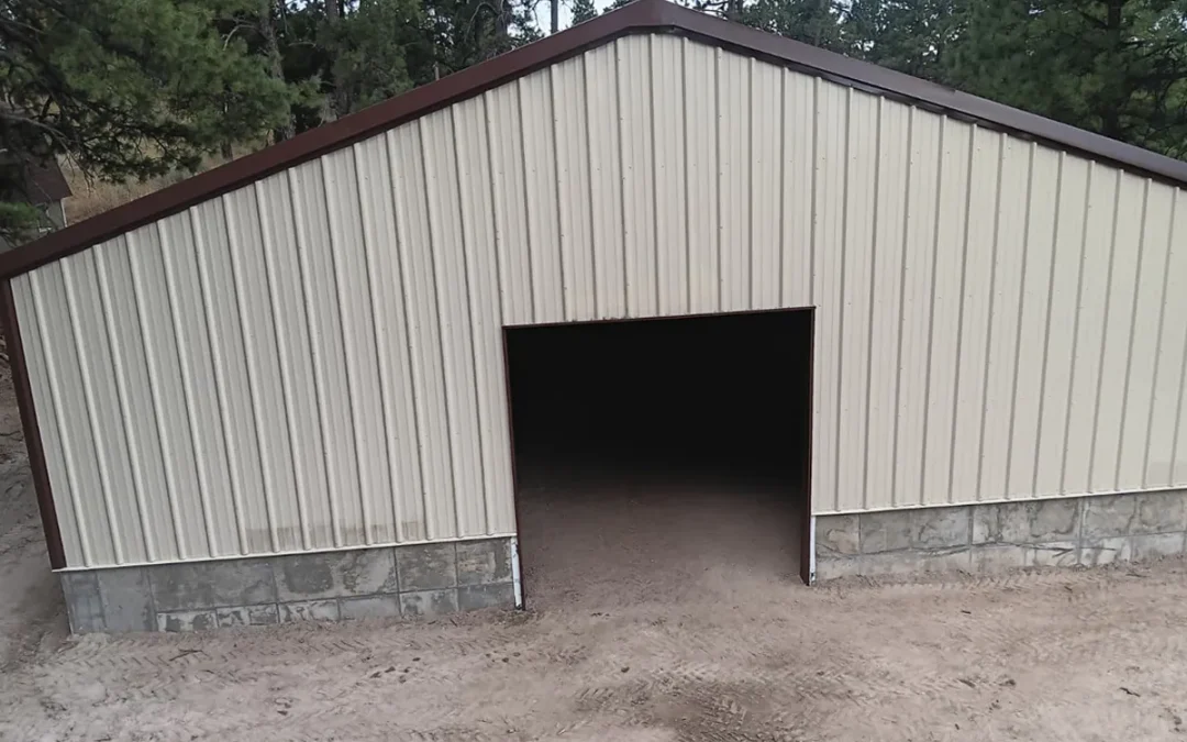 Garage steel building in Parker, CO